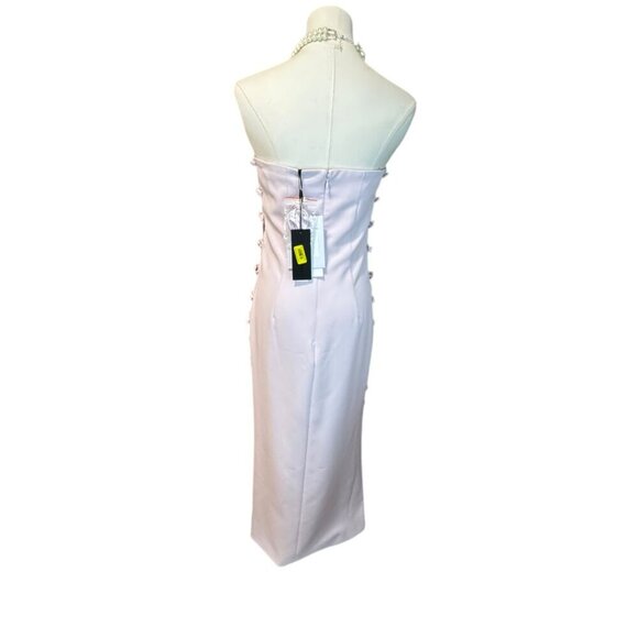 Gianni Bini Caelynn Bell Side Button Cut Out Bodycon Strapless Midi dres… - Picture 6 of 7